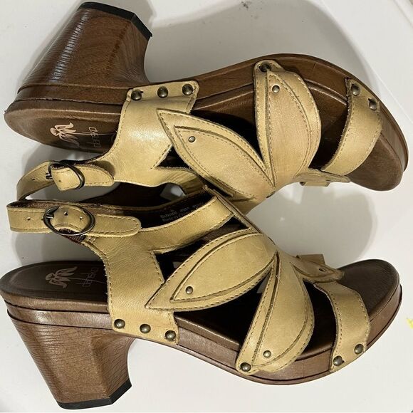 Dansko Nina Violet Leather Chunky Heel Sandals Size 39 - Picture 5 of 12